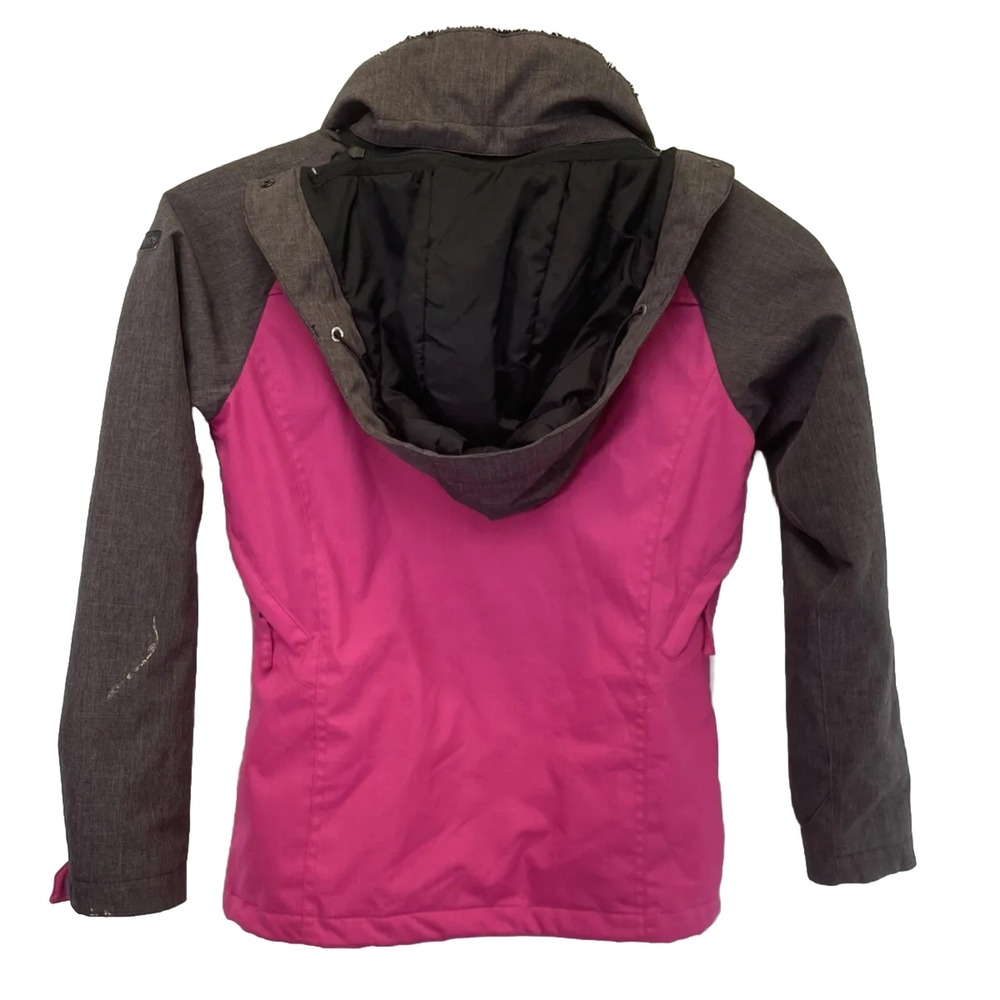 Ride Snowboard Outwear Womens Sz Small Pink/Black Hooded Snowboard Jacket EUC - Picture 4 of 5